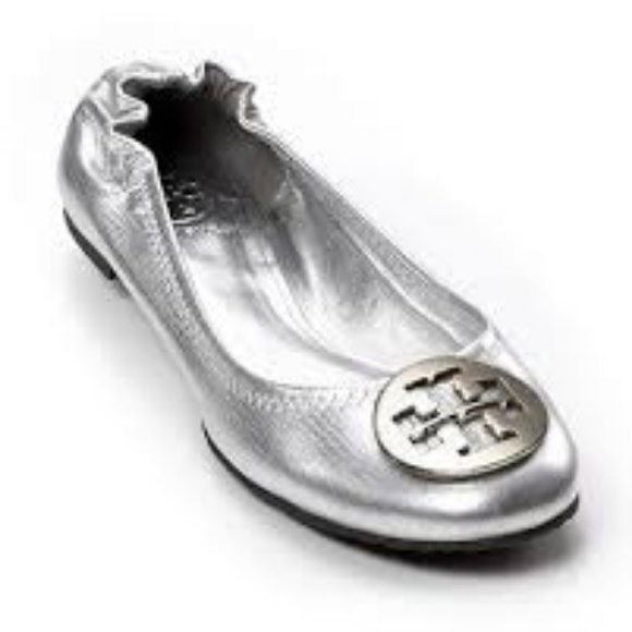 Tory Burch Shoes - Tory Burch Matalic Silver Reva Flats LB